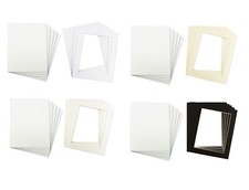 Pack of 5 Photo Picture Mount Frame Mounts with back various sizes and colours