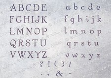 Alphabet Letter Set STENCIL in