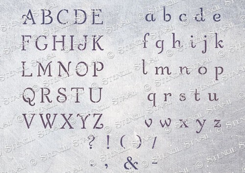Alphabet letter set stencil - stencil, in