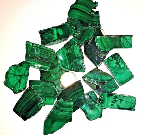 Malachite crystal slice - crystal,