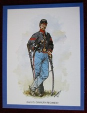 UNIFORMS OF THE AMERICAN CIVIL WAR - Card #02 - 2nd U.S. CAVALRY REGIMENT - 1992