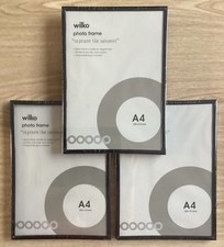 Photo Frames. Set Of 3 A4 Photo Frames, Black, 30 x 21cm Wilko