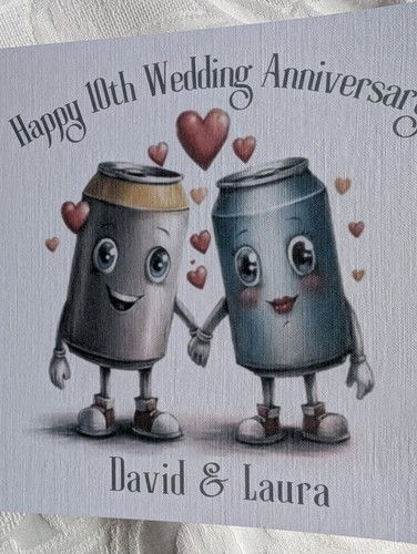 Handmade personalised 10th - handmade,