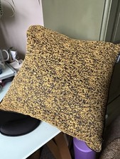 Luxury Paoletti Galaxy Chenille Piped Cushion Cover, Gold, 50 X 50 cm 