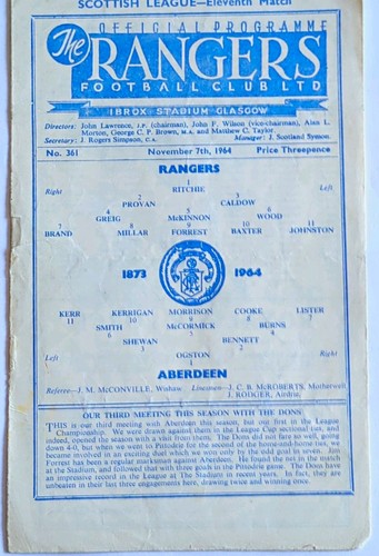 Rangers aberdeen scottish - aberdeen,
