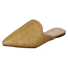 Ladies Spot On Slip On Mule Flat Wide Fit Sandals