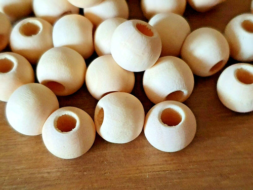 Natural wooden round 12mm - wooden,