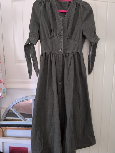 Green denim dress new size - 8,