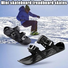 Mini Ski Skates für Winterschuhe, kurze Skier Snowskates für Erwachsene Unisex~