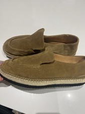 OFFICE  men shoes Capri Wedge Espadrilles Tan Suede size 9