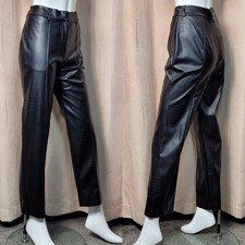 M&S Faux LEATHER CROC Straight