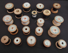 VINTAGE WOODEN COTTON REELS -