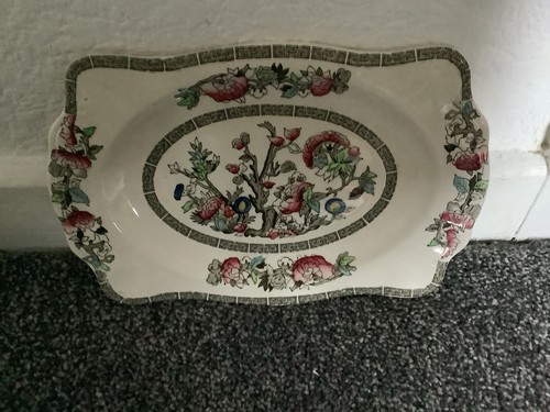 Indian tree oblong plate - tree, 10