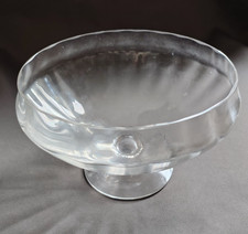 An Antique Art glass crystal dusting powder footed bowl 12.5cm W x 8cm H approx