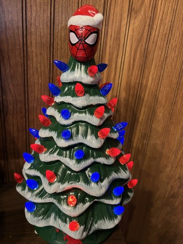 Spider man ceramic christmas - ceramic,
