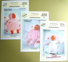 3 DOLLS KNITTING PATTERNS no