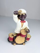 Vintage Jazz Man player band Ceramic figurine statue retro music home decor 15cm