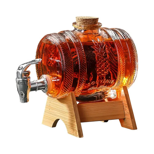 Glass whiskey decanter set - whiskey,