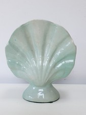 Vintage Green Oyster Shell Mantel Vase 17cm x 14cm