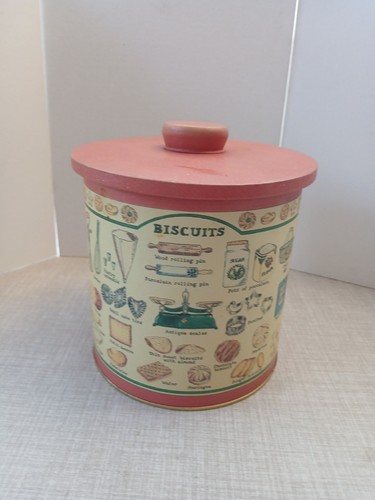 Vintage metal biscuit tin - biscuit, tin-