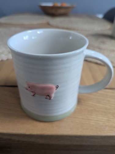 Stoneware mug with pig - mug, design