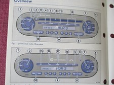 VW / VOLKSWAGEN BEETLE ALPHA & GAMMA RADIO - CD - CD CHANGER HANDBOOK. 