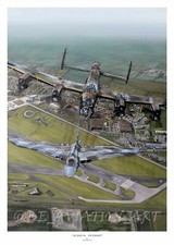 Avro Vulcan/Avro Lancaster signed and numbered Limited Edition Art Print 