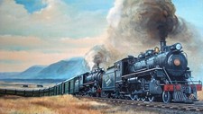 STEAM TRAIN CANVAS PICTURE POSTER PRINT WALL ART UNFRAMED