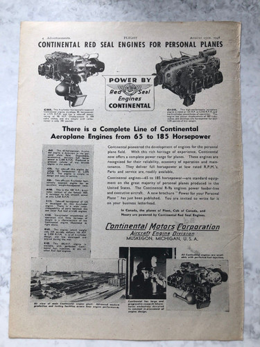 1946 aircraft advert - 1946,