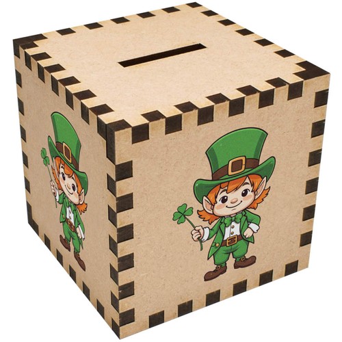Leprechaun with clover money - 'leprechaun,