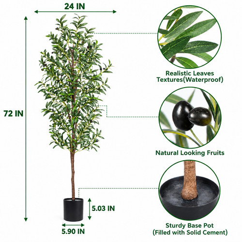 6ft artificial olive - 6ft,