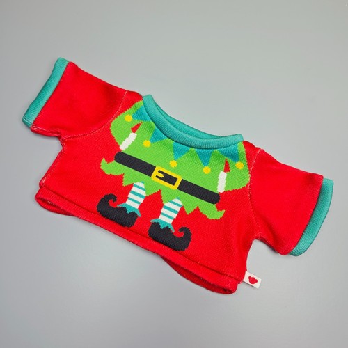 Build bear red christmas elf - a,