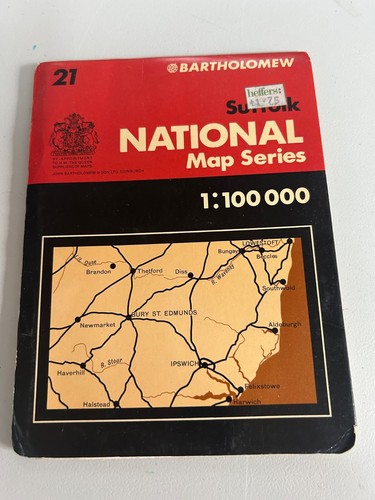 Vintage road map suffolk - vintage,