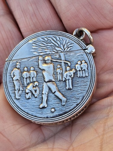 Sterling silver round vesta - silver,