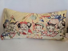 Ruth E Newton Kittens & Puppies long cushion RARE BEAUTIFUL Kitsch Decor