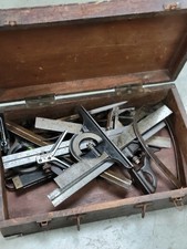 25x Vintage Moore and Wright etc Dividers Micrometer Gauges Lathe engineers box 
