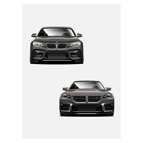 Black sports car illustration - black,