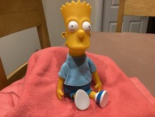 Vintage Bart Simpson Soft Bodied Doll 1990s retro toy, The Simpsons rare Fox
