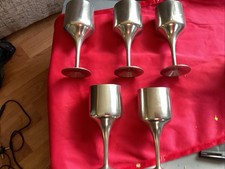 Siam Pewter stem Wine Goblets