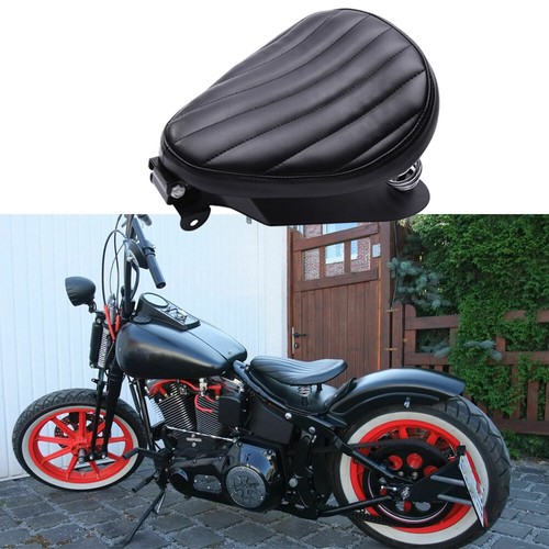 Black bobber solo seat - black, spring