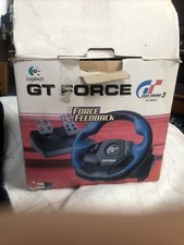 Logitech GT Force Steering Wheel/Brake/Accelerator Pedals PS2/PC VGC Tested