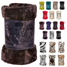 Faux Fur Mink Throw Blanket