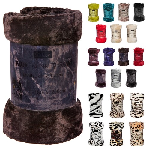 Faux fur mink - throw, blanket