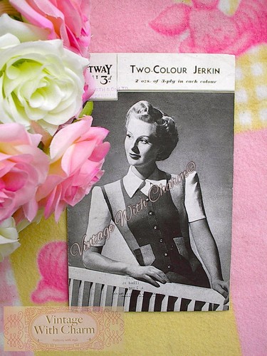 Vintage 1940s knitting - knitting, pattern
