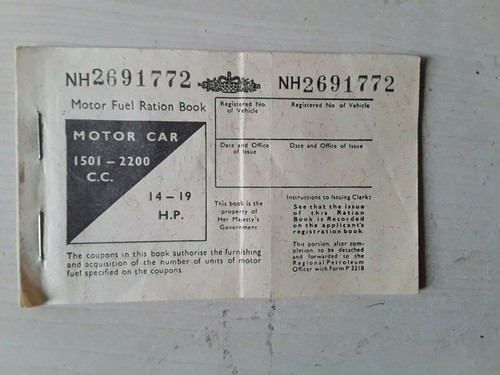 Unused motor fuel ration - unused,