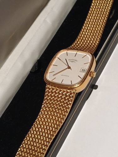 Rotary square dial mens gold - square,