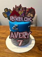 Roblox Inspired Cake Topper Personalised Any Name Any Age Layered 3D