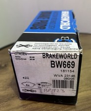 Brakeworld Front Brake Pads BW669 Fits CITROEN XANTIA 95-98 XANTIA BREAK 95-98