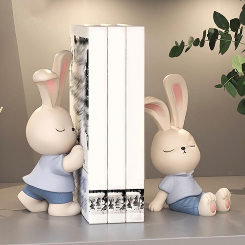 Cute rabbits book ends - cute,