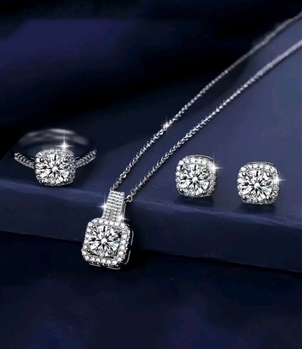 Piece crystal necklace - crystal,